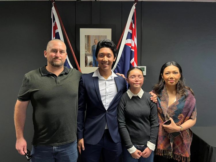 Nathan, Tyler, Jasmine and April - Tyler joining the RAAF