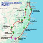 Trip Map to Gundagai and then on to Canberra