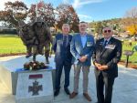 Memorial Statue L-R Mal, Mark and Denis
